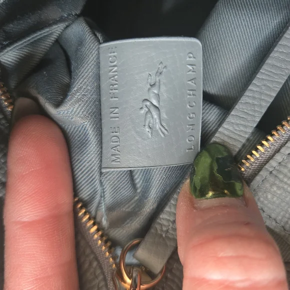 Authentic Longchamp Large Mailbox  Leather Tote Bag in Slate Blue - Picture 5 of 8